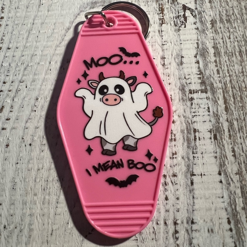 Moo I Mean Boo Keychain